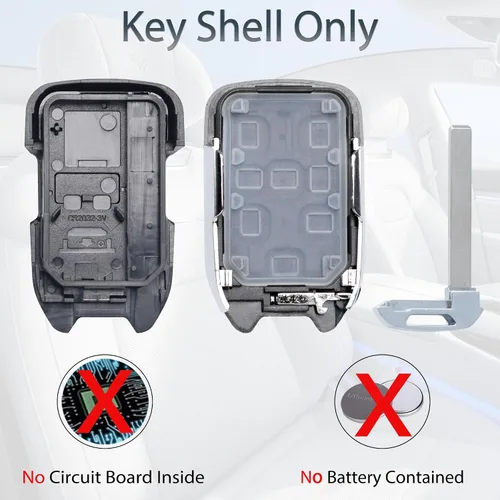 Miniatura 4 de SUPALAND - Funda de reemplazo para llave con mando a distancia, compatible con Chevy Silverado GMC Sierra 1500 2500HD 3500HD 2019 2020 2021 2022