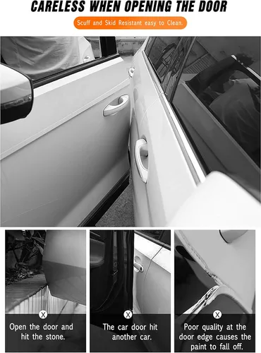 Miniatura 4 de MYFAMIREA Tira adhesiva anticolisión antiarañazos para el borde de la puerta del automóvil, protector de placa protectora de arañazos para puertas