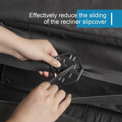 Miniatura 2 de TAOCOCO Hebillas antideslizantes para funda reclinable (3 piezas, negro)