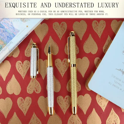 Miniatura 4 de Bolígrafos de tinta líquida Rollerball, el mejor set de regalo de bolígrafo de bola de lujo para hombres y mujeres, bolígrafo recargable de tinta