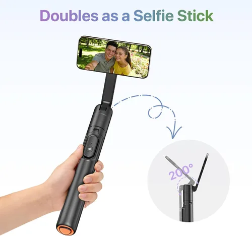 Miniatura 6 de Moman Trípode magnético para selfie stick de 13 a 66 pulgadas con soporte de despliegue automático, soporte magnético de aluminio portátil