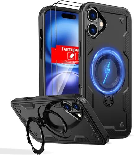 Miniatura 54 de Funda magnética para Google Pixel 9A compatible con cargador inalámbrico MagSafe, para Pixel 9A, funda de teléfono integrada de 360 °, con 2