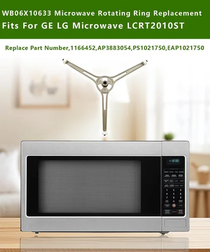 Miniatura 2 de WB06X10633 Reemplazo de anillo giratorio para microondas GE LG LCRT2010ST, reemplaza 1166452, AP3883054, PS1021750, EAP1021750 Soporte de bandeja