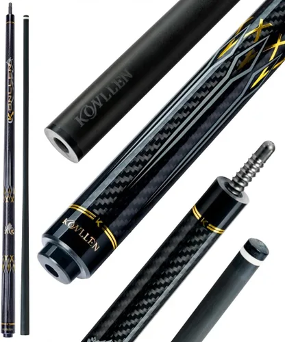 Miniatura 21 de KONLLEN Carbon Fiber Pool Cue Stick 58-inch Professional Pool Sticks for Adults Full Carbon Technology Low Deflection Pool Cue Billiard Cues with