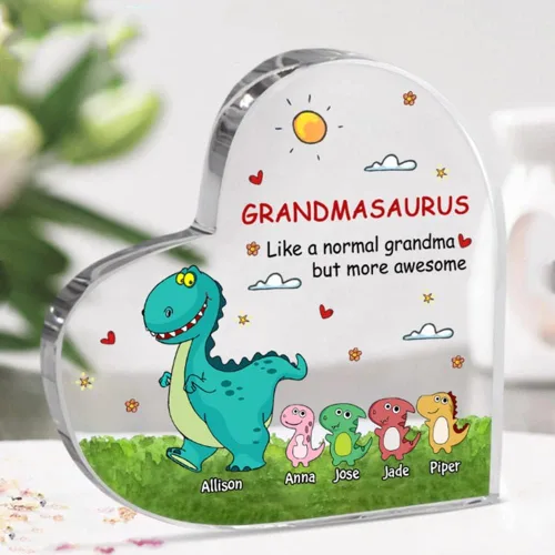 Miniatura 6 de IZI POD Placa acrílica personalizada con forma de corazón para abuela, razones para abeja, diseño de corazón, gnomos, placa de abuela, regalos