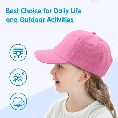 Miniatura 105 de Peecabe Gorra de béisbol para niños pequeños, unisex, de algodón, ajustable, para bebés, niños, gorra de béisbol para niñas de 1 a 5 años