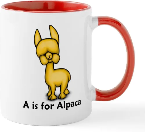 Miniatura 31 de CafePress A Is For Alpaca Taza de café de cerámica de 11 oz (11.0 fl oz)
