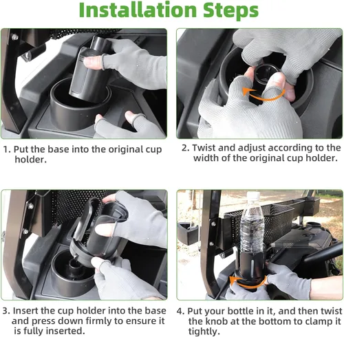Miniatura 7 de Roykaw Soporte universal para calentador de carrito de golf, apto para tanque de 1 libra y botella de agua, soporte ajustable expandible