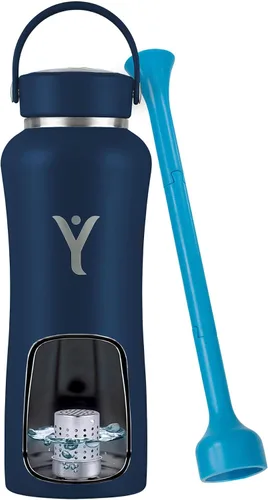 Miniatura 12 de DYLN - Botella de agua de hidrógeno Crea agua alcalina hidratante rica en hidrógeno hasta 9 pH Botella de agua de acero inoxidable aislada al