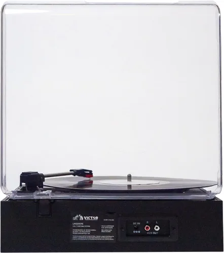 Miniatura 3 de Victor VHRP-1100 Lakeshore - Sistema de tocadiscos 5 en 1 con reproductor de discos, Bluetooth, reproducción y grabación USB, radio FM y altavoces