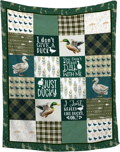 Miniatura 15 de Manta de goma amarilla de pato súper suave y acogedora para sofá, cama, regalos de patos para amantes de los patos, decoración de baño, ligera