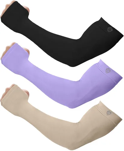 Miniatura 7 de Mangas para brazo, para hombres o mujeres. Para calentar o refrescar. Guantes de Compresión con factor de protección de los rayos ultravioleta UPF