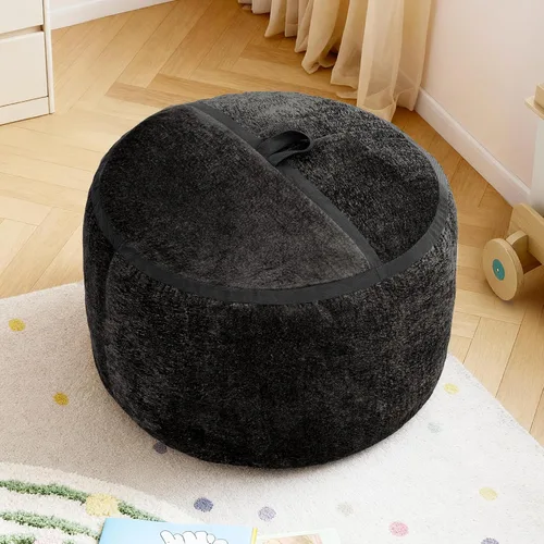 Miniatura 3 de Homguava Puf gigante de 2 pies para adultos con relleno de espuma viscoelástica, puf con funda de piel sintética suave, cómoda puf para sala