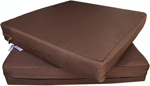 Miniatura 13 de Paquete de 2 cojines de plataforma de espuma viscoelástica para exteriores de 23 x 23 x 5 pulgadas con funda interna impermeable para muebles
