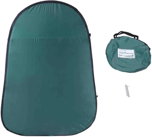 Miniatura 8 de Tienda de campaña portátil desplegable para inodoro, camping, ducha, tienda de campaña para vestuario, verde, 47.2 pulgadas de ancho x 74.8 pulgadas
