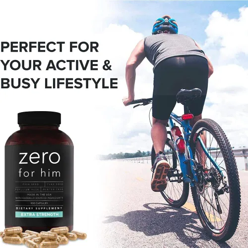 Miniatura 5 de California Basics Suplementos de fibra para hombres (500 unidades) – Cápsulas veganas de cáscara de psyllium dietética diaria de chía, semillas
