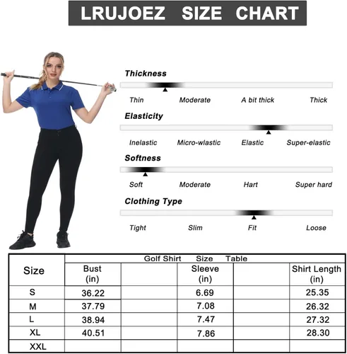 Miniatura 6 de Camisetas polo de golf para mujer, con botones, ligeras, de ajuste seco, absorben la humedad, de manga corta