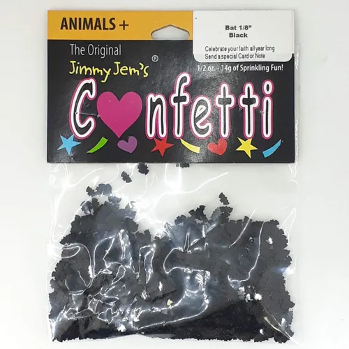 Miniatura 2 de Bate de confeti 1/8" negro - paquete al por menor #9718 QS0