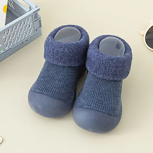 Miniatura 2 de Calcetines de bebé antideslizantes de goma suave para interiores y exteriores, pantuflas de malla de algodón para primeros pasos