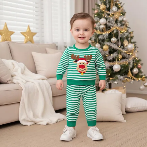Miniatura 8 de Conjunto de camisa larga y divertida para bebé niño y niña, ropa de primera Navidad, 6, 12, 18, 24 meses, 2T