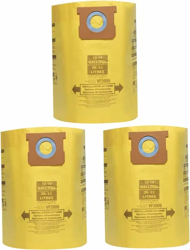 Miniatura 6 de Para Shop Vac 90661 9066100 Tipo E Bolsa de vacío en seco húmedo para Shop Vac 5 a 8 galones Colección Desechable Bolsas de filtro 3 unids