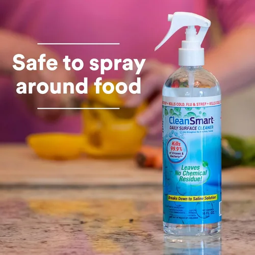 Miniatura 6 de CleanSmart Desinfectante en aerosol diario para superficies, mata el 99.9% de virus, bacterias, moho y hongos, botella de 16 onzas (paquete de 3)