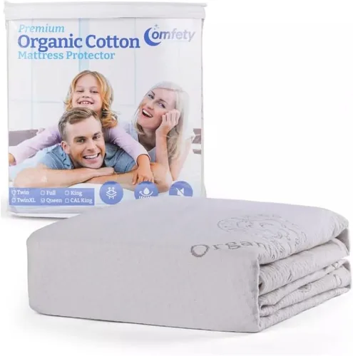 Miniatura 6 de Protector de colchón orgánico, 100% impermeable e hipoalergénico, funda de algodón transpirable y funda de colchón ultrasuave