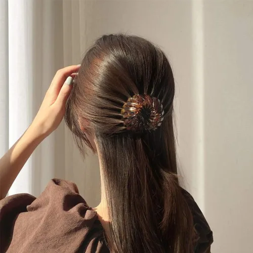 Miniatura 4 de Blue Birds - Pinzas para el pelo de nido de pájaro, pinzas para el pelo con cabeza de albóndiga, pinzas expandibles para cola de caballo y pasadores