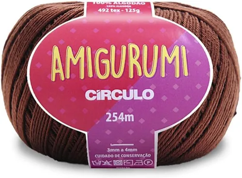 Miniatura 27 de Circulo Amigurumi Yarn, 100% Algodón Virgen Brasileño Mercerizado para Crochet y Tejido, Soft Art - Hilo de Peso Deportivo, 4.4 oz, 278 yardas