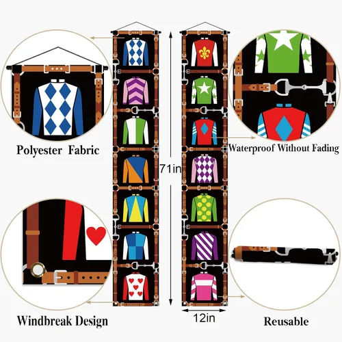 Miniatura 4 de Nepnuser Kentucky Porche Banner Derby Fiesta Puerta Frontal Ventana Pared Interior Exterior Decoración Cabina de Fotos Telón de fondo