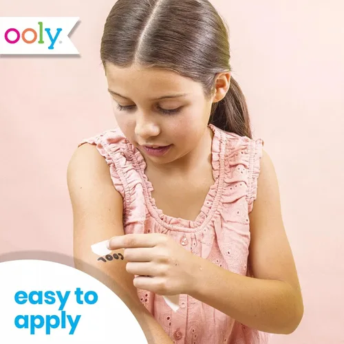 Miniatura 5 de Ooly 50 tatuajes temporales con purpurina para niños, tatuajes temporales seguros y no tóxicos, regalos de fiesta para niños, excelentes rellenos
