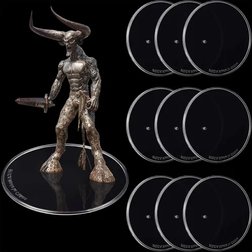 Outus 10 soportes de exhibición de plástico para figuras de acción, soporte redondo, bases en miniatura para figuras de 6 a 8 pulgadas (blanco)