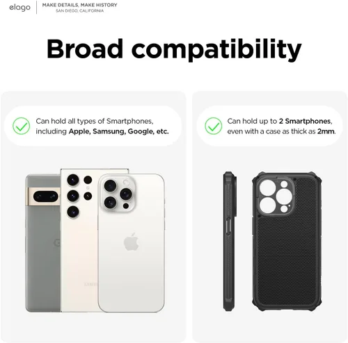 Miniatura 2 de elago Soporte para teléfono compatible con todos los modelos de teléfono: montaje con tornillo, carga con cable disponible, organizador