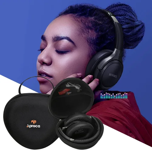 Miniatura 4 de Aproca Funda para auriculares compatible con iClever BTH12 / HS19 / BTH26 / BERIBES/eKids Jurassic World plegable para niños, bolsa de Black-pro