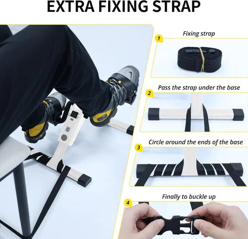 Miniatura 5 de MOMODA Under Desk Bike Pedal Exerciser with LCD Display Portable Mini Exercise Bike for Arm and Leg 2-Blanco