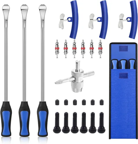 Miniatura 10 de HTOMT Kit de Cucharas para Neumáticos de 11.5", 26 piezas Herramienta de Cambio de Neumáticos para Motocicleta Dirt Bike Tractor de Césped
