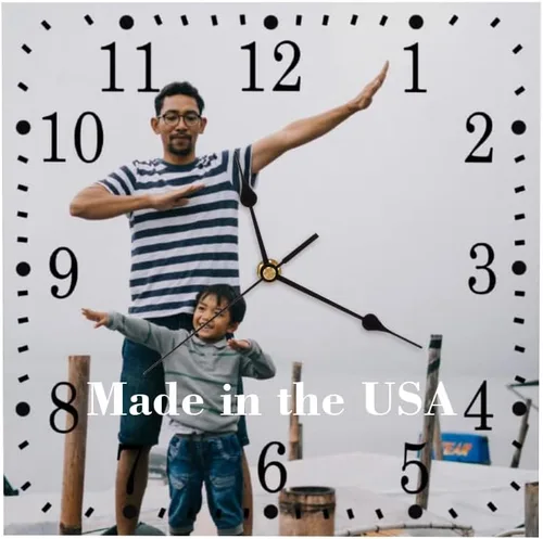 Miniatura 12 de Reloj de madera redondo personalizado para colgar con foto, imagen, texto, logotipo, regalo para familiares, amigos, granja, arte de pared, rústico