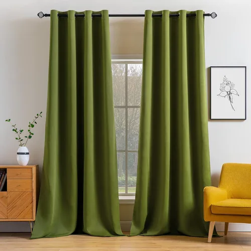 Miniatura 63 de MIULEE Cortinas opacas para dormitorio o sala de estar, juego de 2 paneles de cortina para ventana con aislamiento térmico y bloqueo de luz