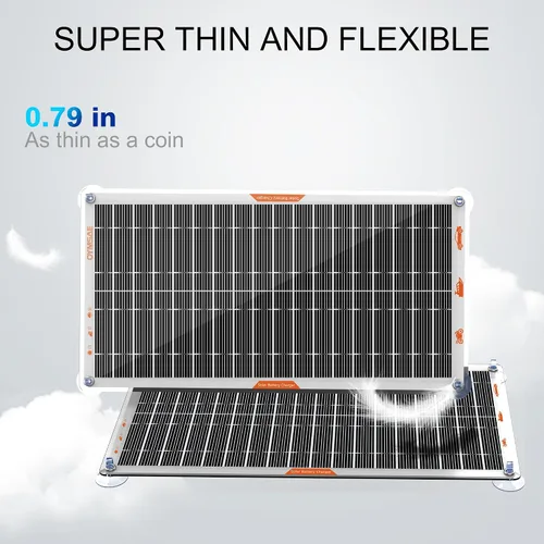 Miniatura 6 de OYMSAE Cargador de batería solar de coche blanco de 10 W, cargador de batería portátil de 12 V y mantenedor, panel solar impermeable para coche