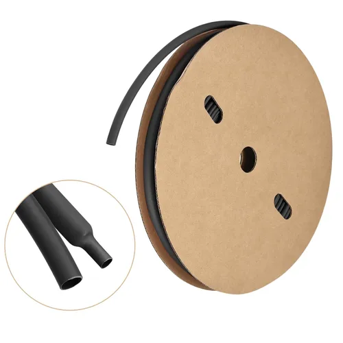 Miniatura 13 de MECCANIXITY Tubo termorretráctil, relación 3:1, 1/8 pulgadas de diámetro, 50 pies, tubo termorretráctil de doble pared, impermeable, sellado, negro
