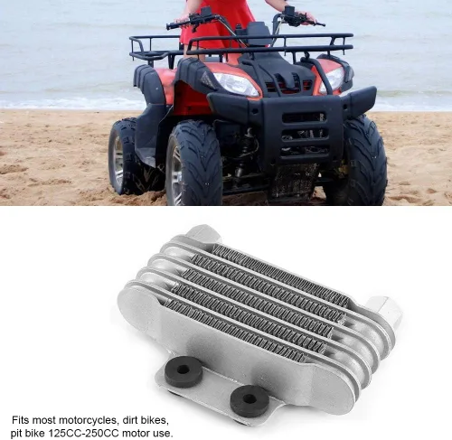 Miniatura 7 de Kit de enfriador de aceite, aleación de aluminio de 5 filas, enfriador de aceite universal de motor de repuesto para motocicleta, motocross, ATV Pit