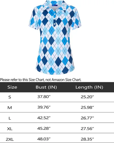 Miniatura 6 de Moydan Camisetas polo de golf para mujer, ligeras, manga corta, 4 botones