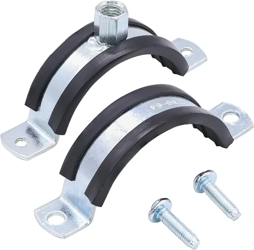 Miniatura 3 de 10 piezas de soporte de tubo de anillo dividido, resistente, ajustable, abrazadera de montaje en pared, soporte de tubería de montaje en techo