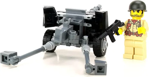 Miniatura 3 de Battle Brick Juego de artillería coleccionable de 2.244 in M1 At-Gun World War 2