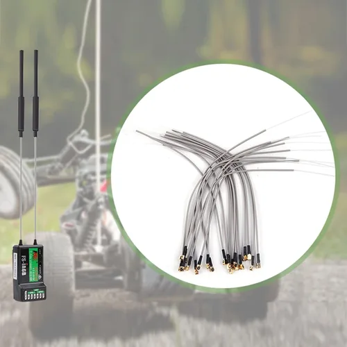 Miniatura 2 de Milltrip Antena receptora de aviones ABS 2.4G compatible con puerto IPEX para Futaba FrSky receptor antena de repuesto