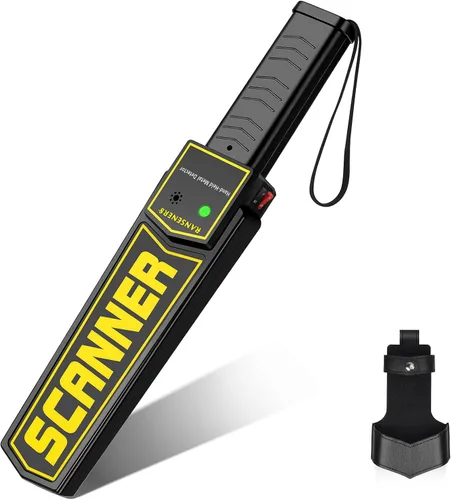 Miniatura 8 de RANSENERS Varita detector de metales portátil, varita de seguridad, alertas de sonido y vibración ajustables portátiles, detecta todos los productos