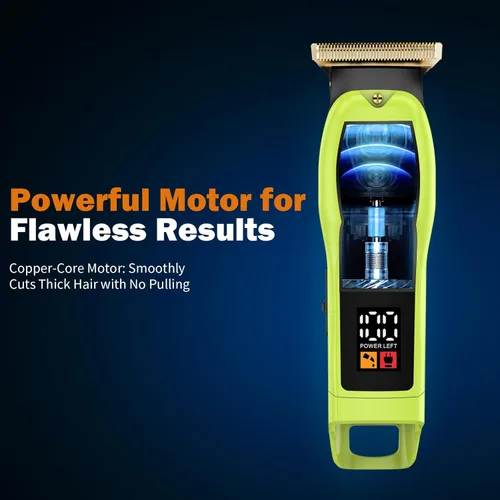 Miniatura 6 de Recortadora de barba para hombres, cortadora de pelo inalámbrica recargable con pantalla LED y diseño colgable, tiempo de funcionamiento de 180