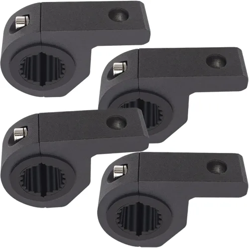 Kit de soporte de montaje de aluminio para motocicleta, abrazadera de tubo, 4 piezas, 0.75", 1", 1.25", barra antivuelco Bullbar, portaequipajes de