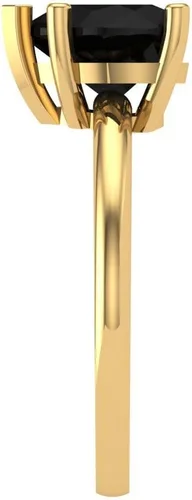 Miniatura 3 de Anillo de compromiso de 5 puntas, con solitario de corte de corazón, de 2,0 quilates, oro amarillo de 14 quilates