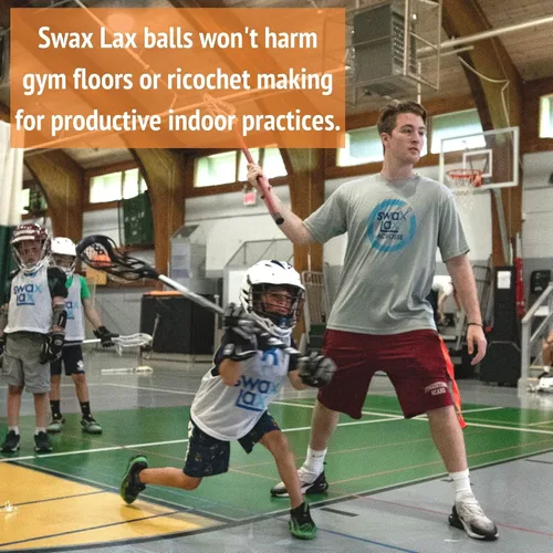 Miniatura 6 de Swax Lax Pelota de entrenamiento para Lacrosse - Práctica para interiores y exteriores con menos rebotes y menos pique